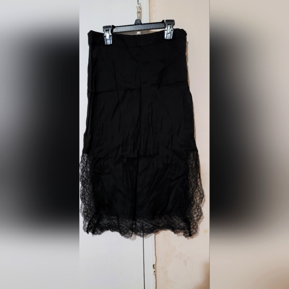 zara black skirt